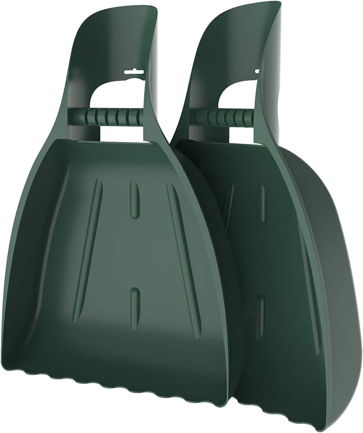 Leaf Scoops Hand Rakes - Lightweight, Durable Grabber Tool for Scooping up Leaves, Spreading Mulch, Gardening, and Yard Work by (Green)