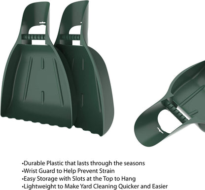 Leaf Scoops Hand Rakes - Lightweight, Durable Grabber Tool for Scooping up Leaves, Spreading Mulch, Gardening, and Yard Work by  (Green)